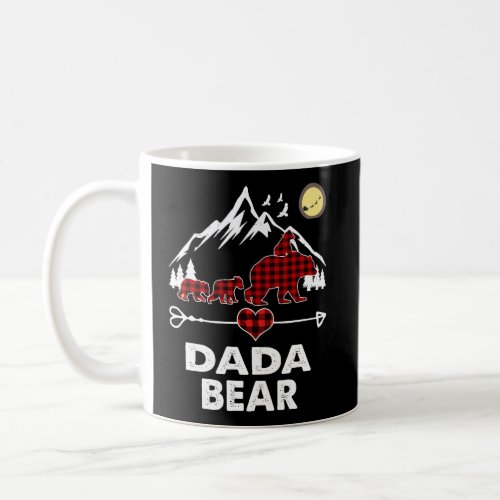 Dada Bear Christmas Pajama Red Plaid Buffalo Famil Coffee Mug