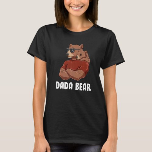 Dada Bear  Dad Kids Daughter Son Papa Bear T_Shirt