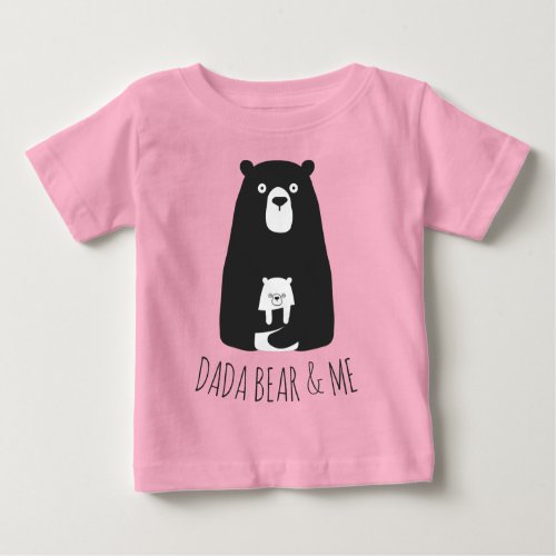 DADA BEAR  ME  Dad Kids Daughter Son Dada Bear Baby T_Shirt