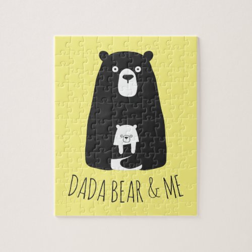 DADA BEAR  ME  Dad Kids Daughter Son Dada Bear Jigsaw Puzzle
