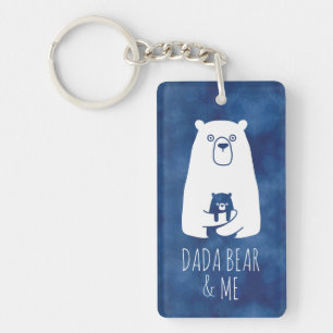DADA BEAR & ME   Dad Kids Daughter Son Dada Bear Keychain