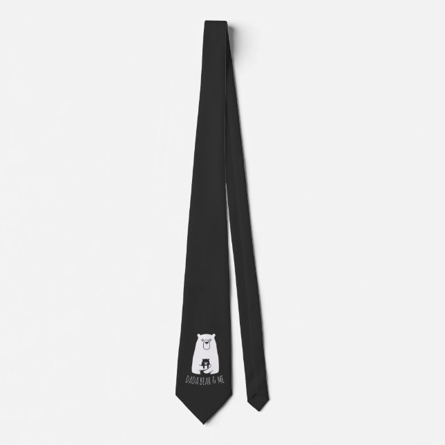 DADA BEAR & ME | Dad Kids Daughter Son Dada Bear Neck Tie (Front)