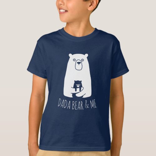 DADA BEAR  ME  Dad Kids Daughter Son Dada Bear T_Shirt