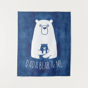 DADA BEAR & ME   Dad Kids Daughter Son Dada Bear Tapestry