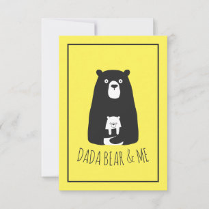 DADA BEAR & ME Dad Kids Daughter Son Dada Bear Thank You Card