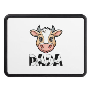 Dada Cow Print Cow Pattern Father's Day Hitch Cover