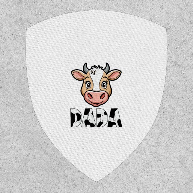Dada Cow Print Cow Pattern Father's Day  Patch (Front)