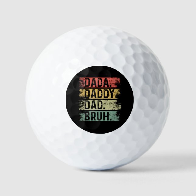 Dada. Dad. Father's Day Golf Balls (Front)