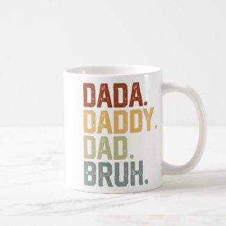 Dada Daddy Dad Bruh Retro Vintage Funny Fathers Da Coffee Mug