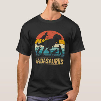 Dada Dinosaur T Rex Dadasaurus 4 Kids Father's Day T-Shirt