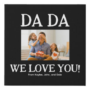 Dada Fathers Day Personalized Custom Faux Canvas Print