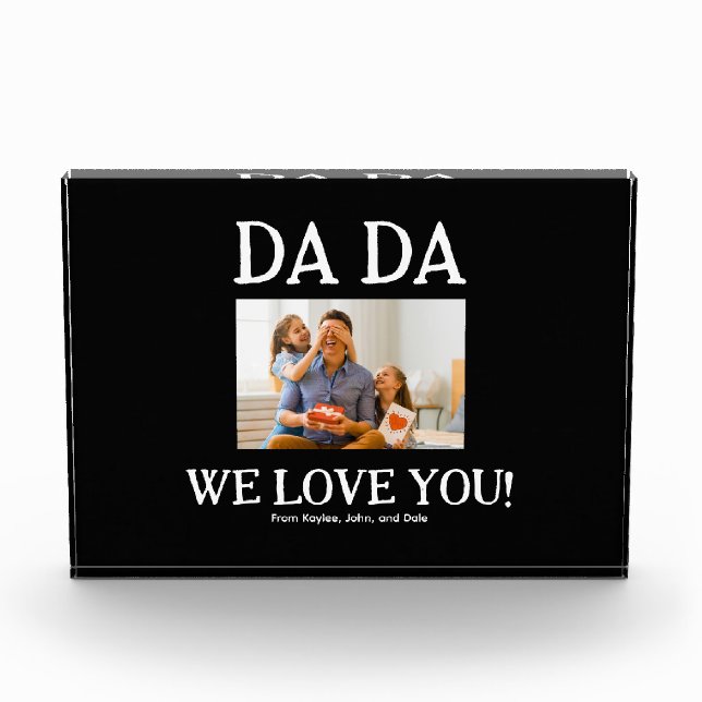 Dada Fathers Day Personalized Custom Photo Block (Front)