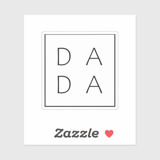 DADA First Time Father's Day Present Sticker (Sheet)