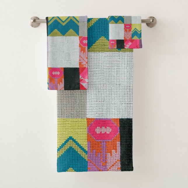 Dada Flowers Garden | Sophie Taeuber-Arp | Bath Towel Set (Insitu)