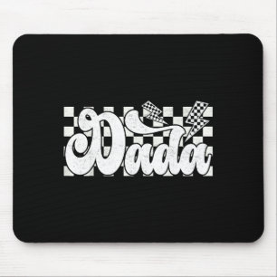 Dada Lightning Checkered Father's Day Dad Grandpa  Mouse Pad