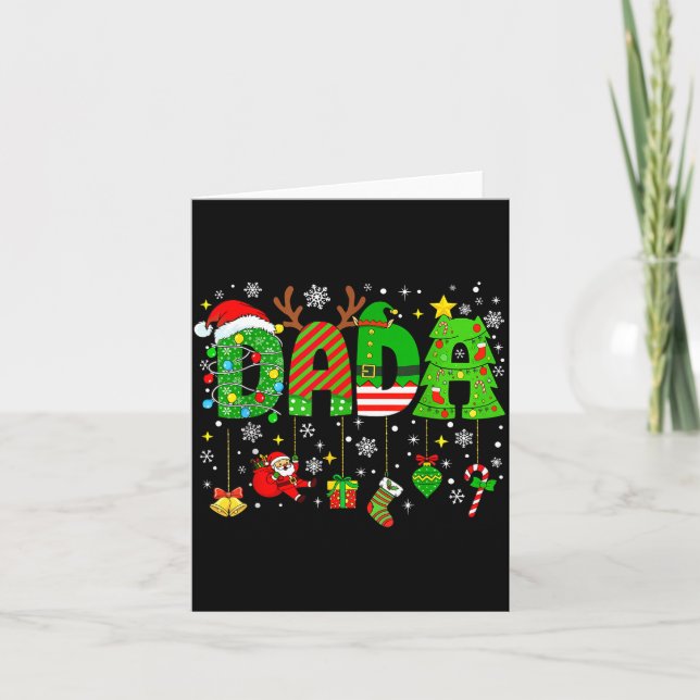 Dada Matching Funny Christmas Family Couple Xmas S Card (Front)