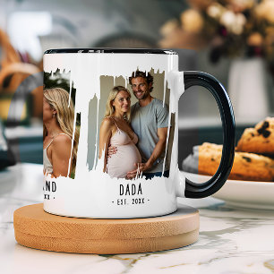 Dada Milestones Photos & Years Custom Text Gift Mug