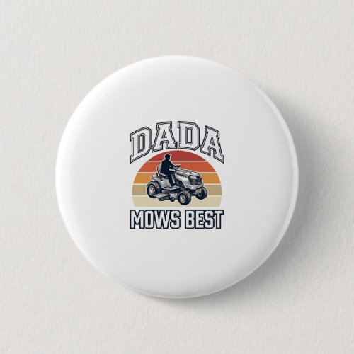 Dada Mows Best Vintage Lawn Mower Shirt Design_1 Button