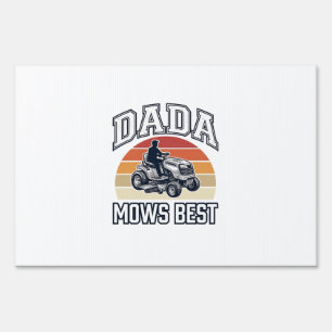 Dada Mows Best Vintage Lawn Mower Shirt Design_1 Sign