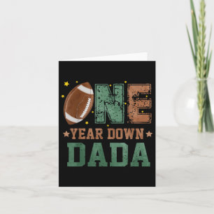 Dada Of The 1 Year Old Football 1st Year Down Birt Card