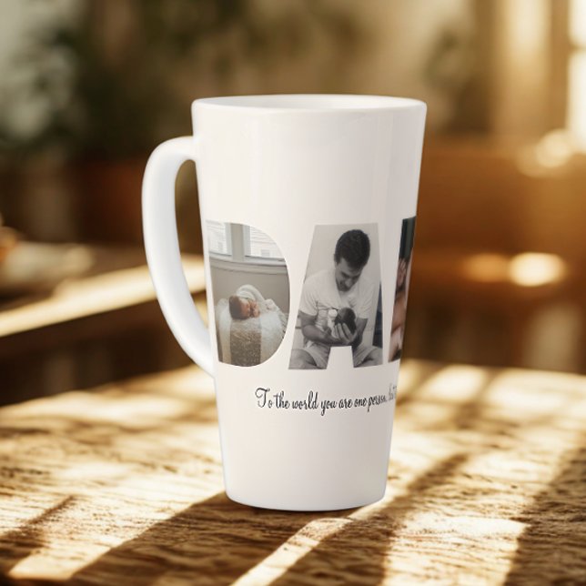 Dada Photo Collage Latte Mug for Father's day (Creator Uploaded)