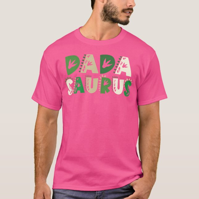 Dada Saurus Matching Family Birthday Dinosaur Men  T-Shirt (Front)