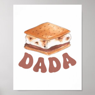 Dada Smore First Birthday Camping To Be One 1st Fa Poster