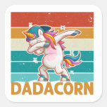 Dada  Unicorn  Trucker Hat Square Sticker