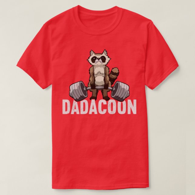 Dadacoon Raccoon Dad Trash Panda Fathers Day  T-Shirt (Design Front)
