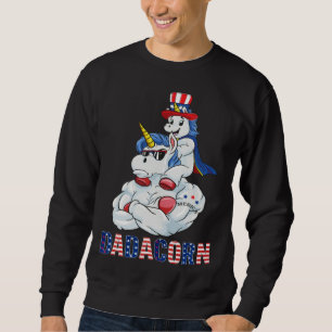 Dadacorn  4th Of July 2021 USA Flag Boys Kids Teen Sweatshirt