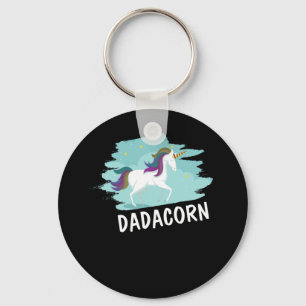 Dadacorn Funny Unicorn Dad And Baby Keychain