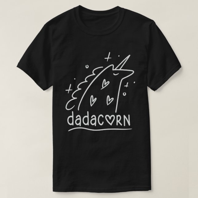 Dadacorn Funny Unicorn Dad Father's Day Gift T-Shirt (Design Front)