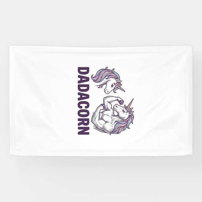 Dadacorn Funny Unicorn Dad Vector Shirt Design_1 Banner (Horizontal)
