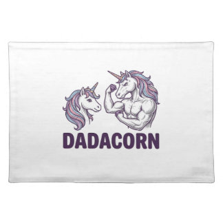 Dadacorn Funny Unicorn Dad Vector Shirt Design_1 Cloth Placemat