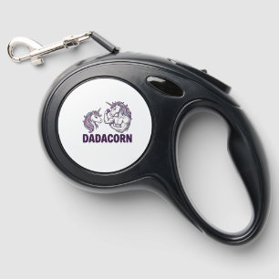 Dadacorn Funny Unicorn Dad Vector Shirt Design_1 Retractable Pet Leash
