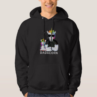 Dadacorn Muscle Unicorn Dad Baby Daughter Fathers Hoodie