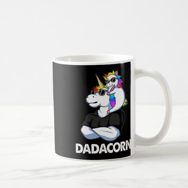 Dadacorn - Unicorn Dad And Byby Funny  Coffee Mug (Right)