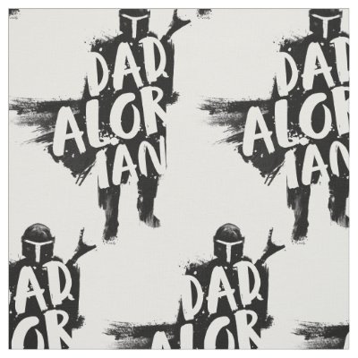 Dadalorian Paint Brush Outline Fabric
