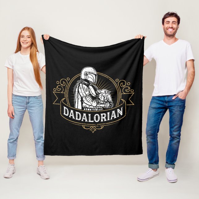 Dadalorian Vintage Badge Fleece Blanket (In Situ)