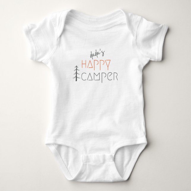 dada's happy camper. Baby Bodysuits & One-Pieces (Front)