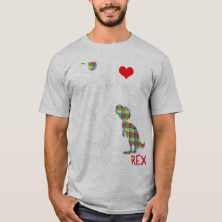Dadasaurus Daddy Rex Autism Awareness Proud Dad Fa T-Shirt
