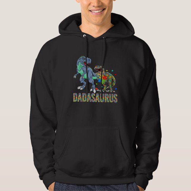 Dadasaurus  Dinosaur  Autistic Dinosaur Hoodie (Front)