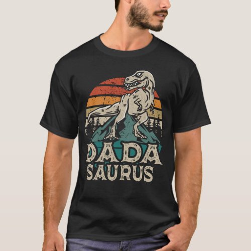Dadasaurus Dinosaur Dad Dada Saurus Fathers Day T_Shirt