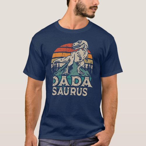 Dadasaurus Dinosaur Dada Saurus Fathers Day T_Shirt