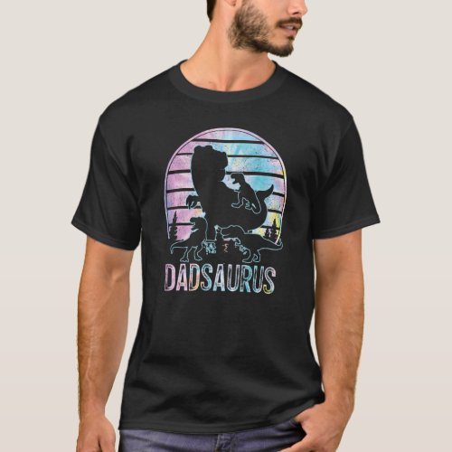 Dadasaurus Rex And Babysaurus  Dinosaur Fathers Da T_Shirt