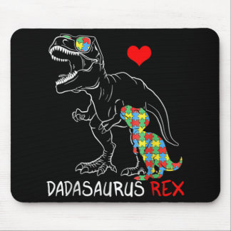 Dadasaurus Rex Autism Awareness Proud Dad Father's Mouse Pad
