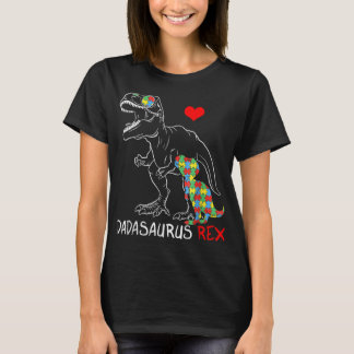 Dadasaurus Rex Autism Awareness Proud Dad Father's T-Shirt