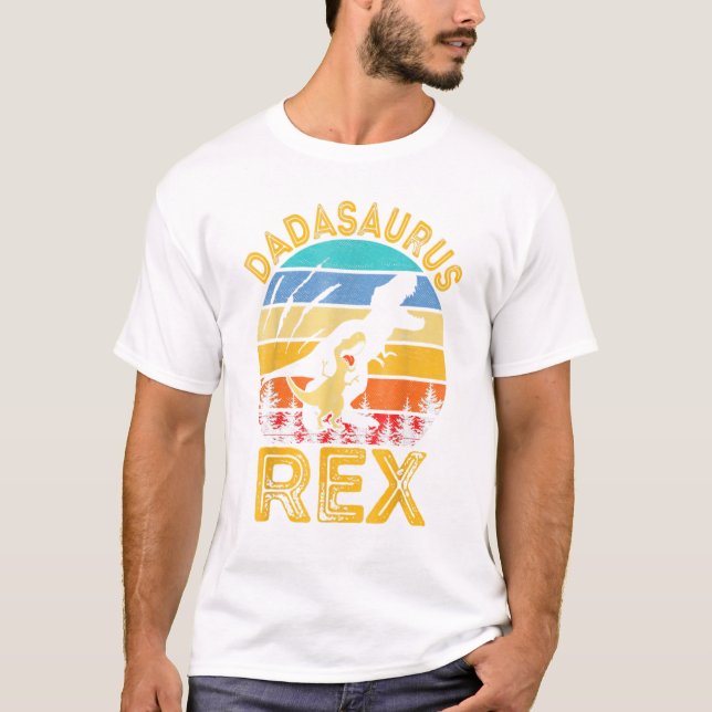 Dadasaurus Rex Dinosaur Fathers Day T-Shirt (Front)