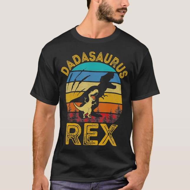 Dadasaurus Rex Shirt Funny Dinosaur Fathers Day (Front)
