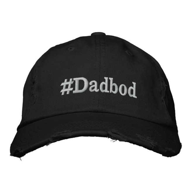 #Dadbod Black Distressed Hat